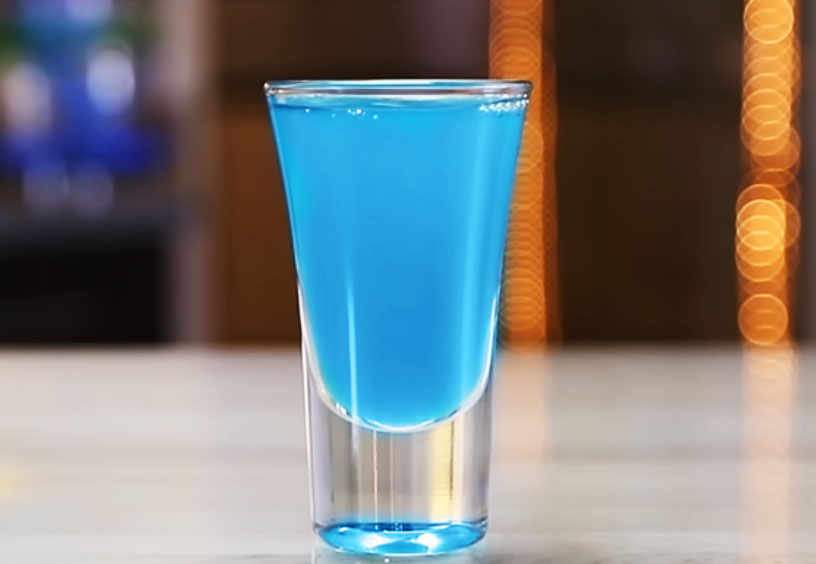 Blue Gatorade Shot